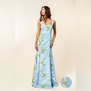 Lula Kate Beckett Lily Of The Valley Jacquard Powder Blue